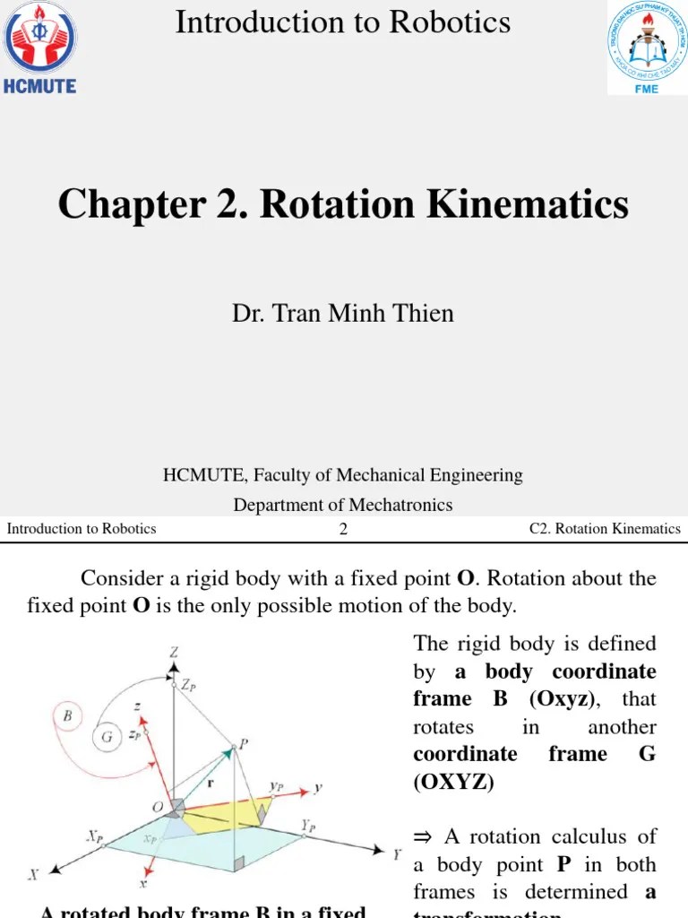 Chapter 2 Stu Rotation Kinematics | PDF | Cartesian Coordinate System ...