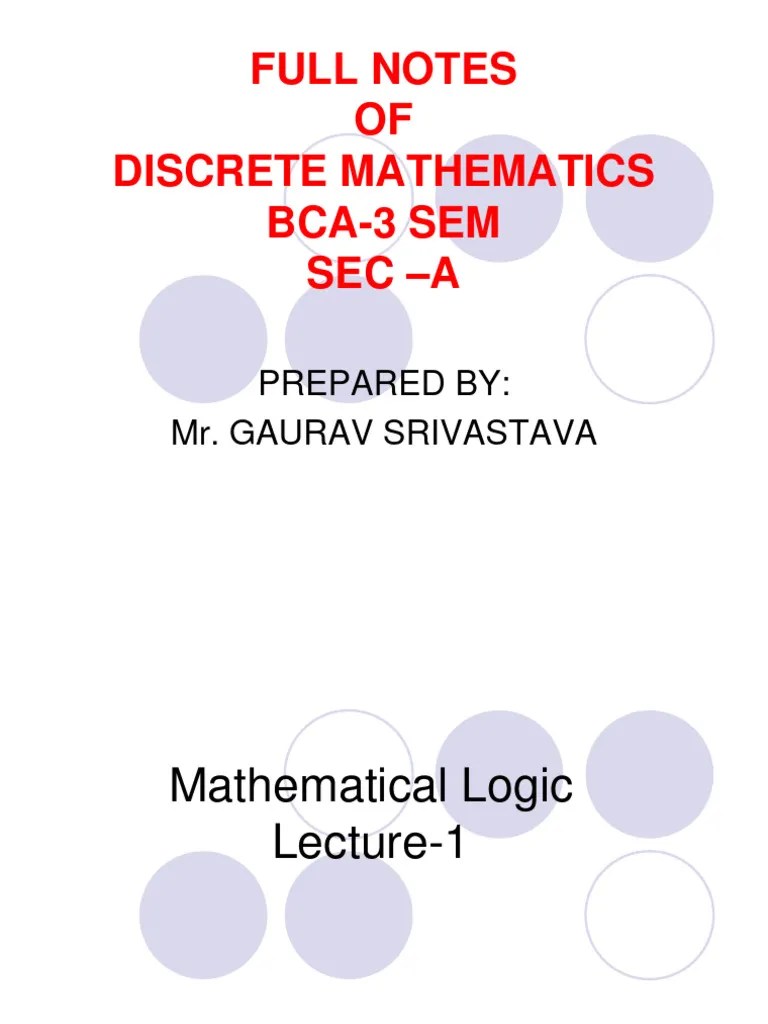 Full DM Notes For 3rd Sem Students | Download Free PDF | Argument | If ...