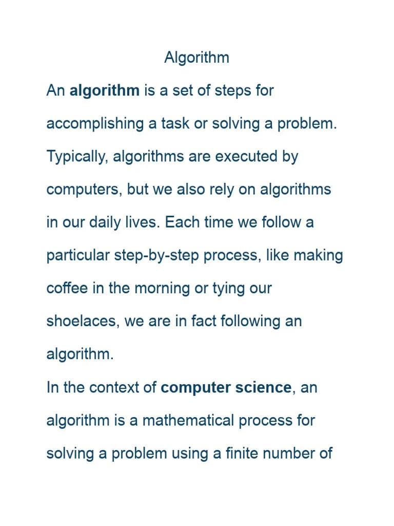ALGORITHM | PDF | Algorithms | Mathematics