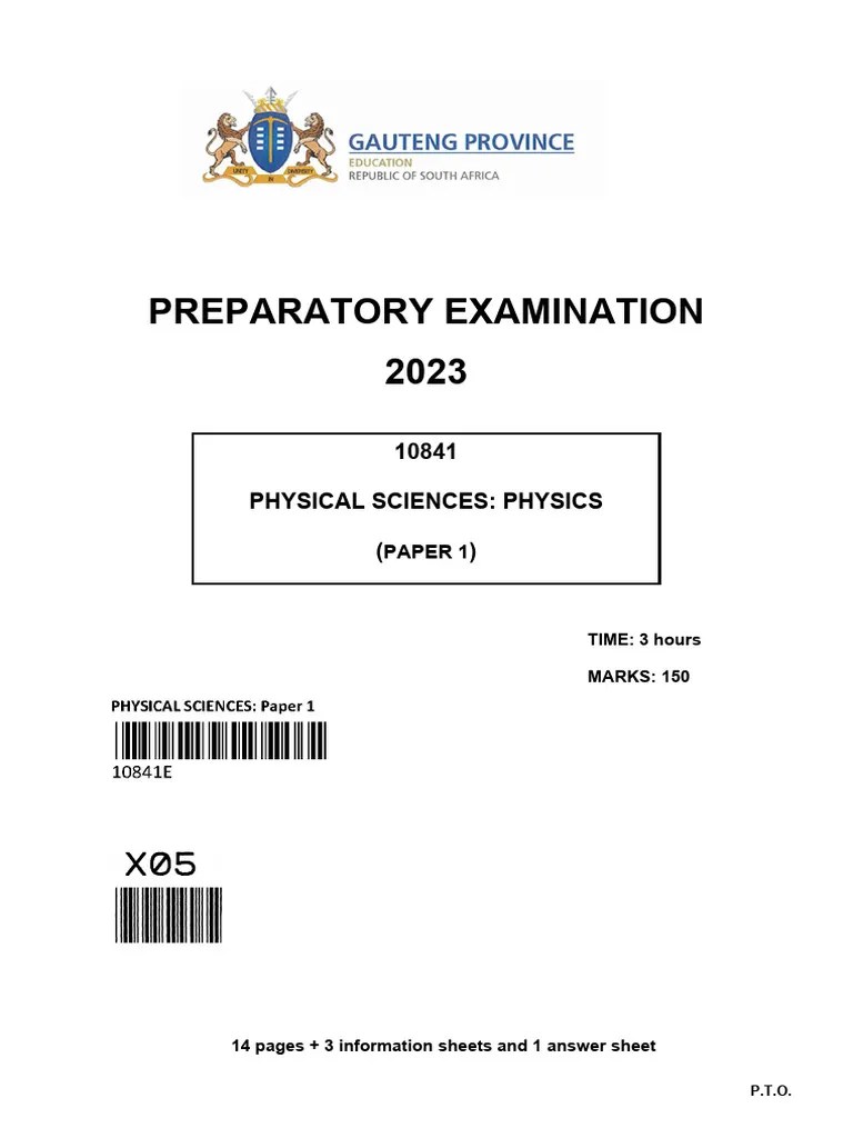 Gr 12 Physical Sciences P1 (English) Question Paper | PDF | Force ...