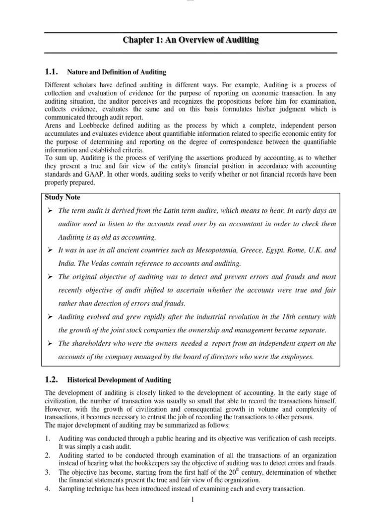 Auditing-Principles-And-Practices-I Handout Best | PDF | Audit | Accounting