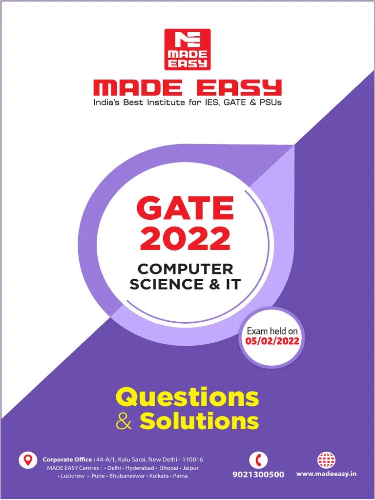 CS GATE 2022 Final | PDF | Cache (Computing) | Computer Science