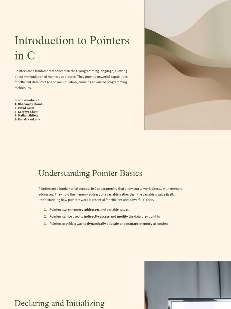Introduction To Pointers In C[1] | PDF | Pointer (Computer Programming ...