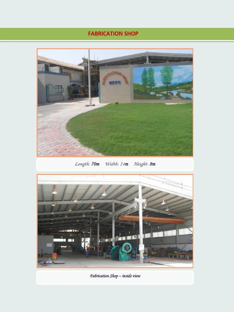Fabrication Shop Facilities | PDF | Pipe (Fluid Conveyance) | Heat ...