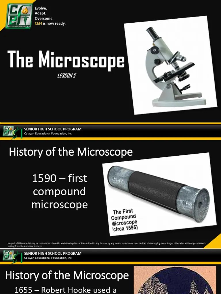 070408frd - Lesson 2 - The Microscope | PDF | Microscope | Electron ...