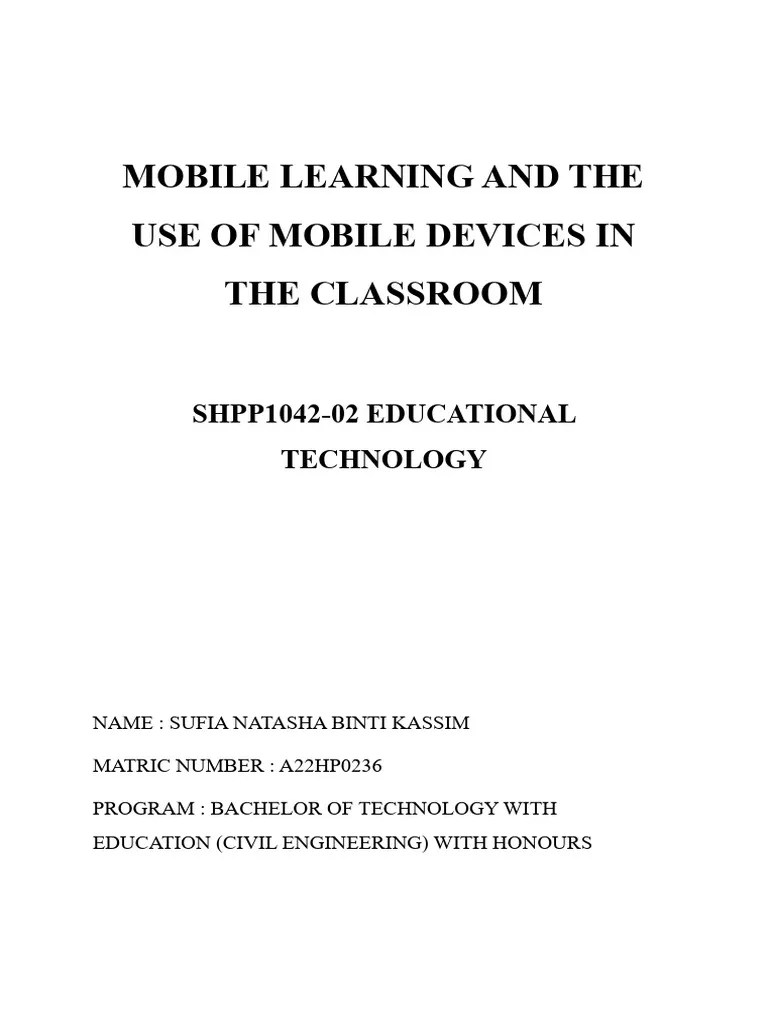 Assignment 1 (Individual) Educational Technology | PDF | Computing