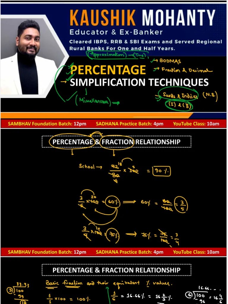 Percentage Simplification | PDF