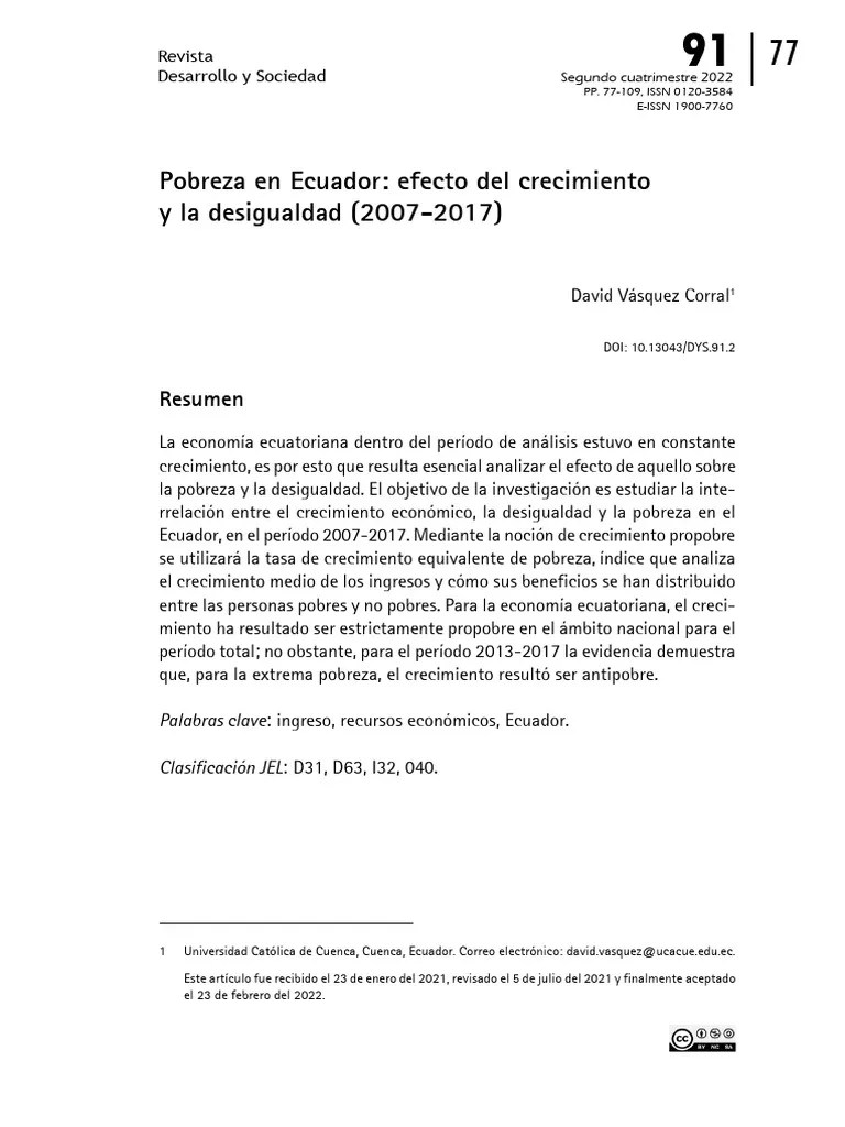 Pobreza Crecimiento | PDF | Pobreza | Pobreza E Indigencia