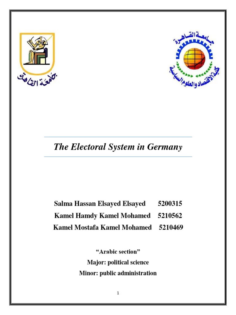 The Electoral System In Germany | PDF | Electoral District | Elections