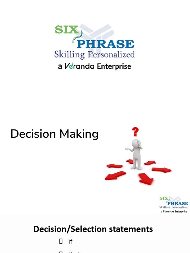 L3_Decision Making And Control Structures | PDF | Computer Programming | Software Engineering