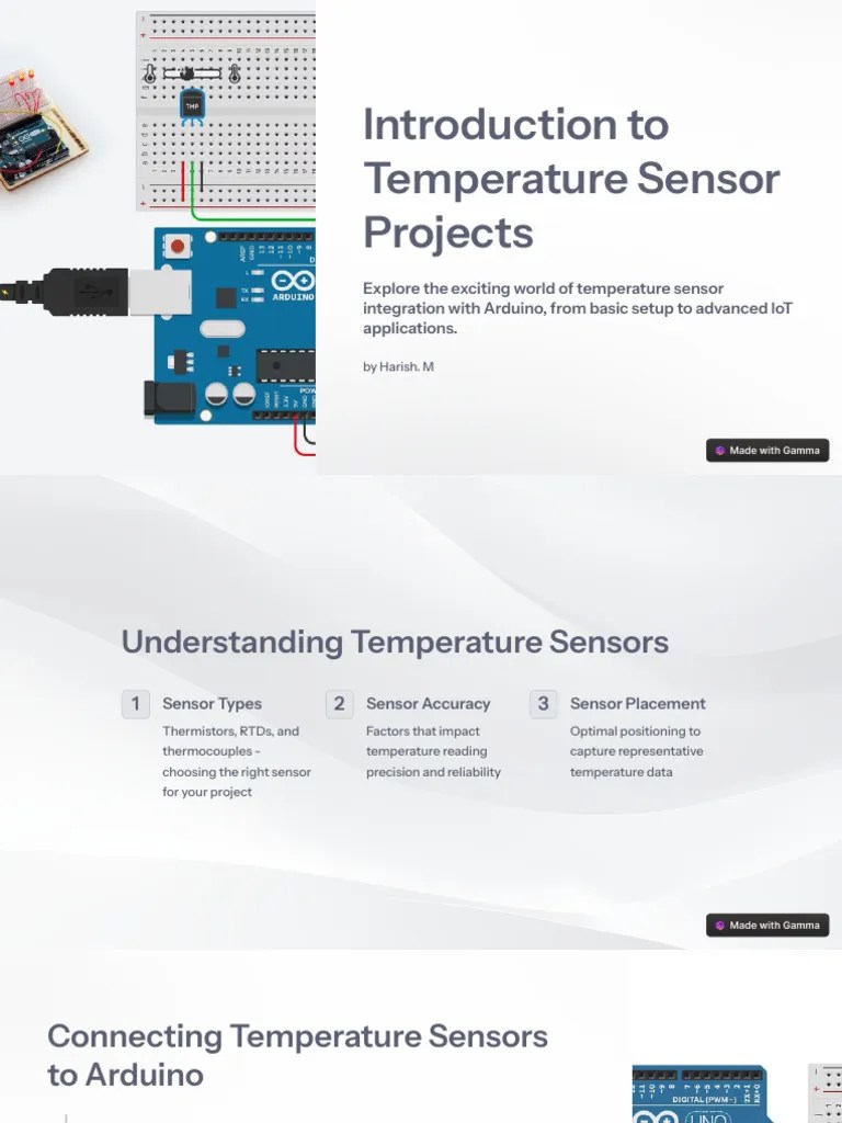 Introduction To Temperature Sensor Projects | PDF | Internet Of Things | Sensor