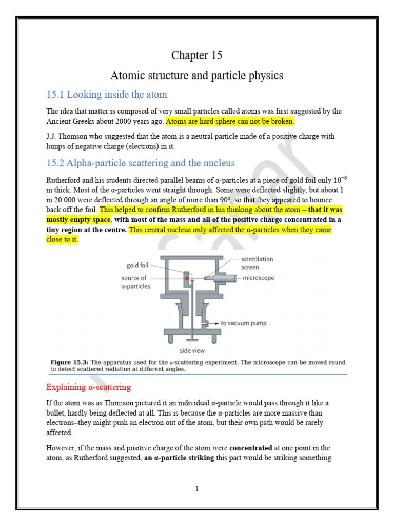 15 Atomic Structure And Particle Physics | PDF | Atomic Nucleus | Radioactive Decay