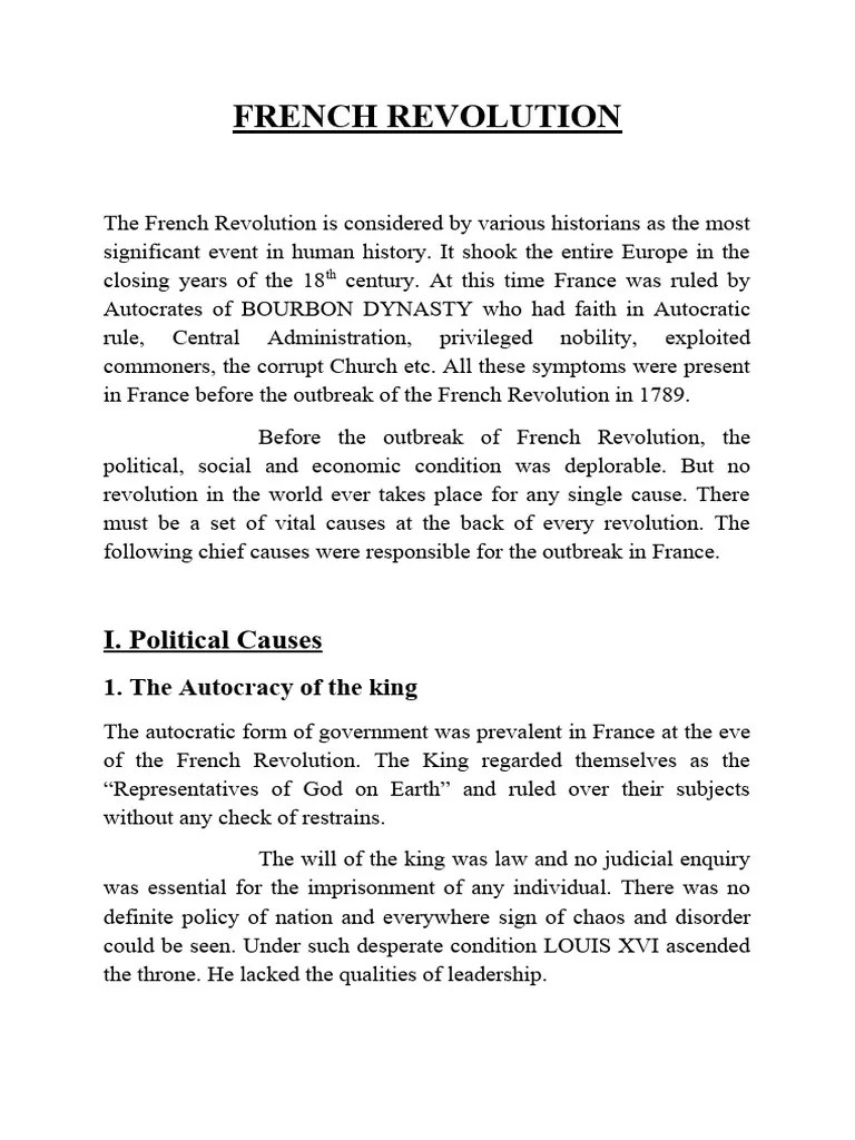 Unit 5 - The French Revolution | PDF | French Revolution | France