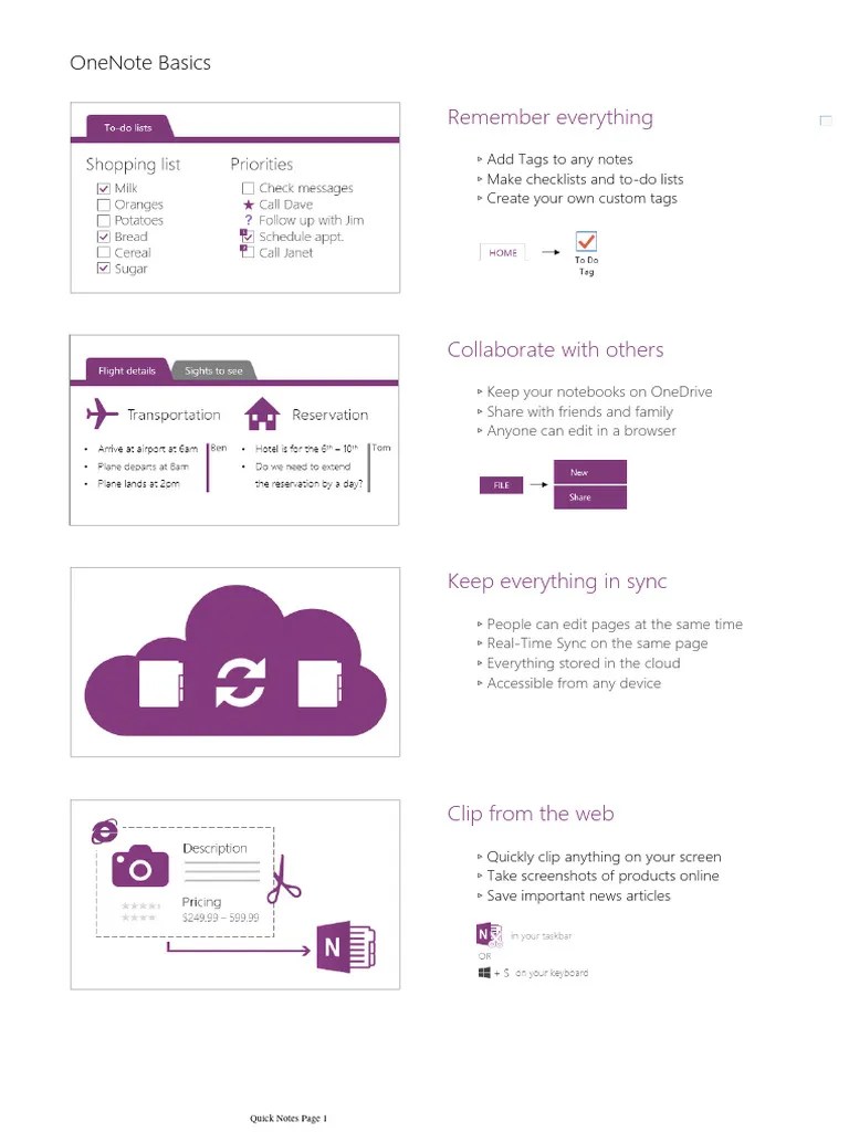 OneNote Basics | Download Free PDF | Microsoft | Microsoft Windows