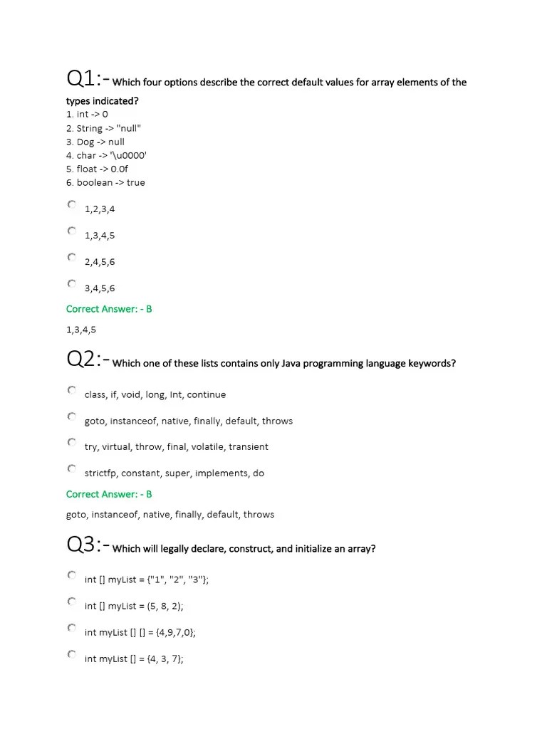 Core Java Basic Assesment-1 Solution | PDF | Boolean Data Type ...