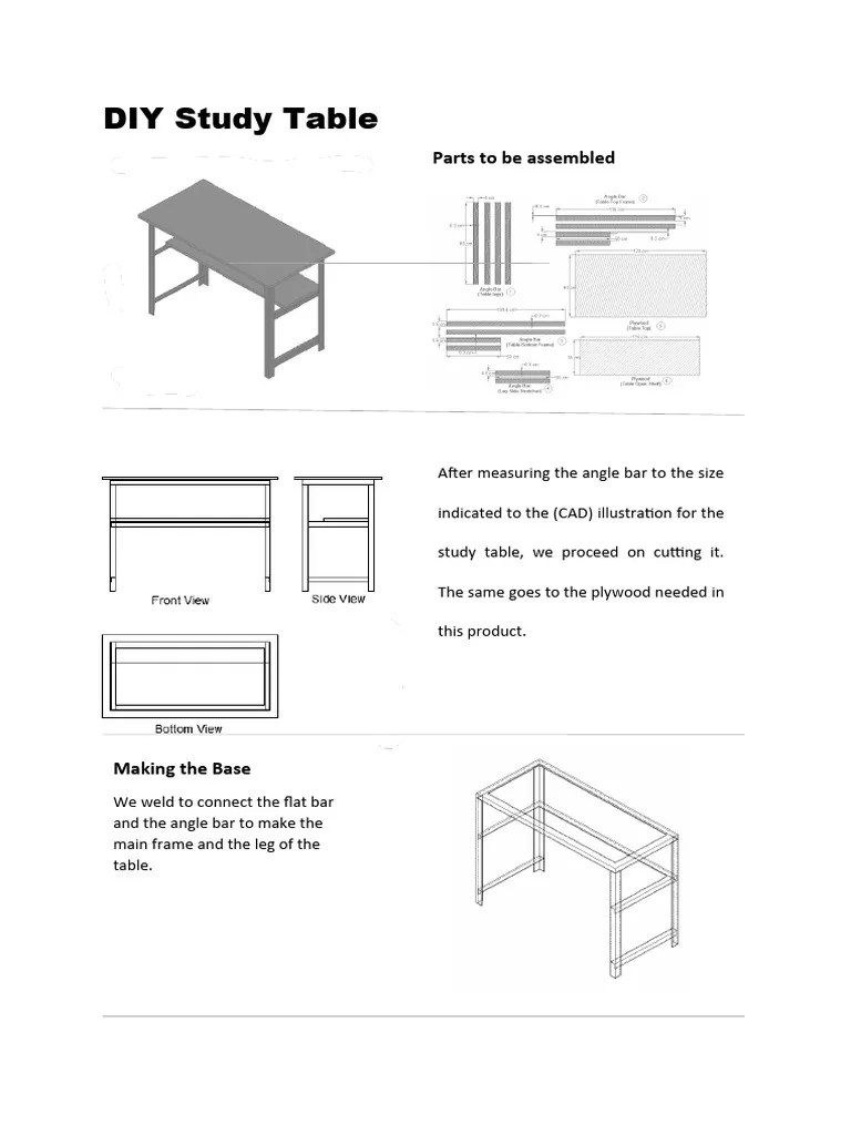 Diy Study Table Part 3 Pdf