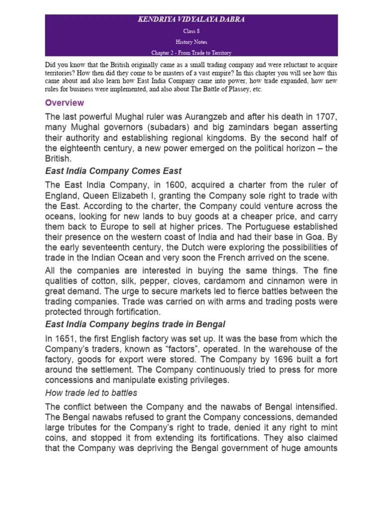 Class 8 History Ch 2 Pdf