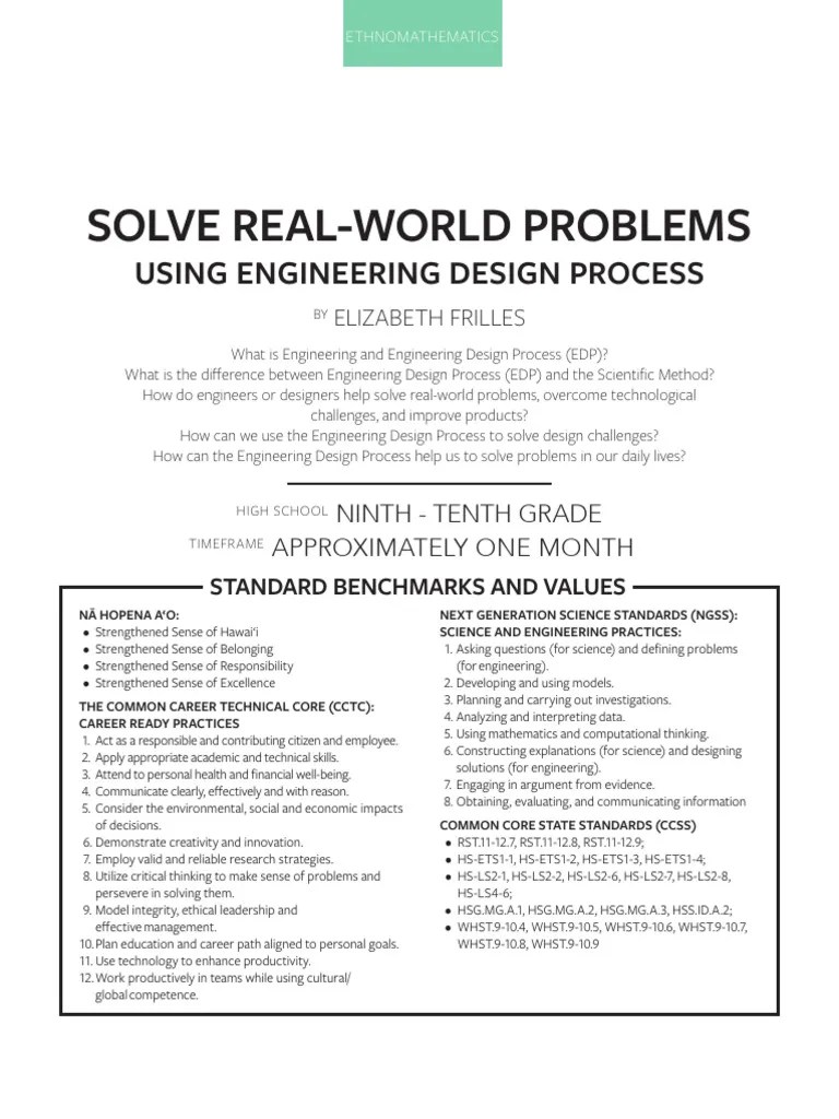 Solve-Real-World-Problems-Using-Engineering-Design-Process | PDF ...