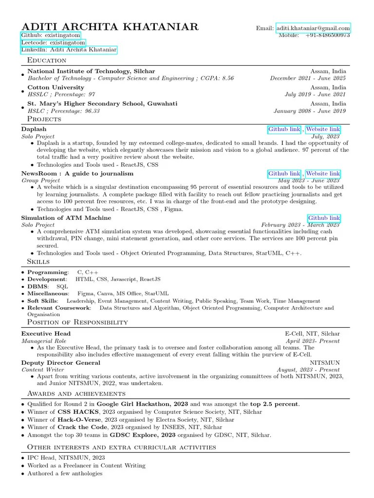 Resume Linkedin | PDF | Linked In | Computing