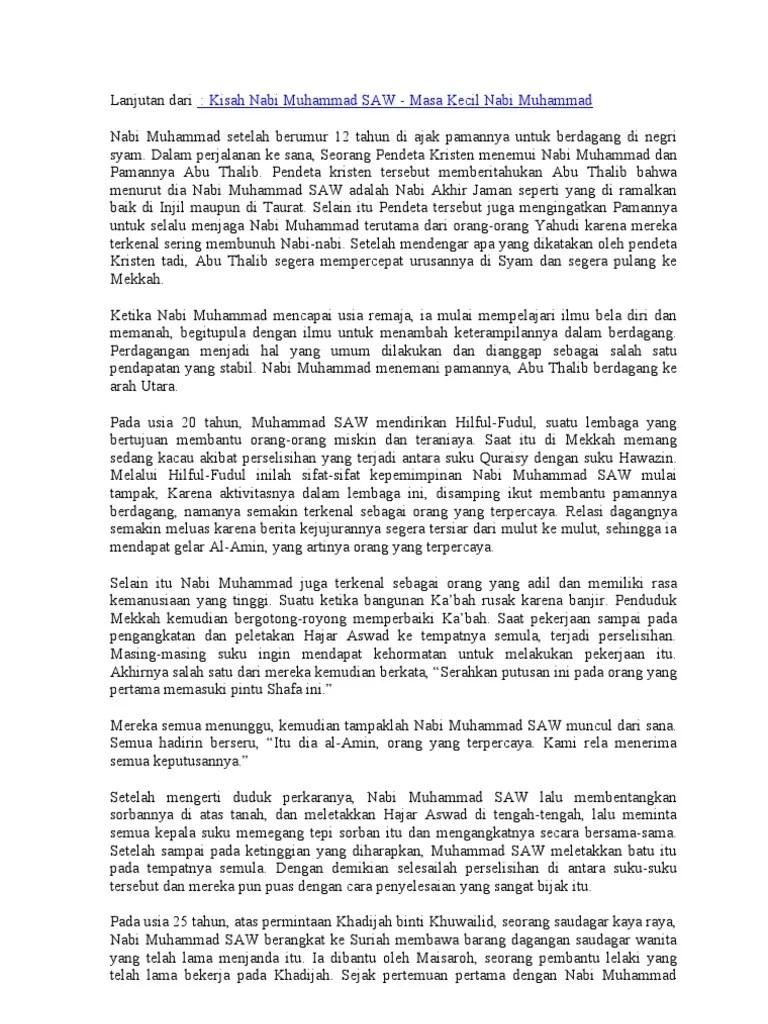 Kisah Nabi Muhammad | PDF