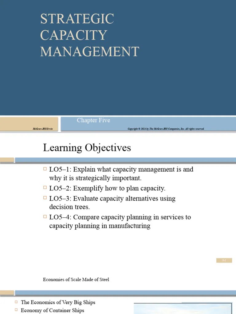Strategic Capacity Management PPT Lecture PPK | PDF | Demand | Economies