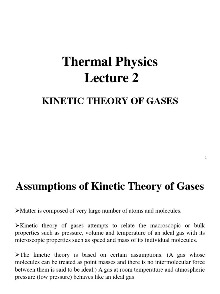 Thermal-Physics_Lecture-2 | PDF | Gases | Temperature