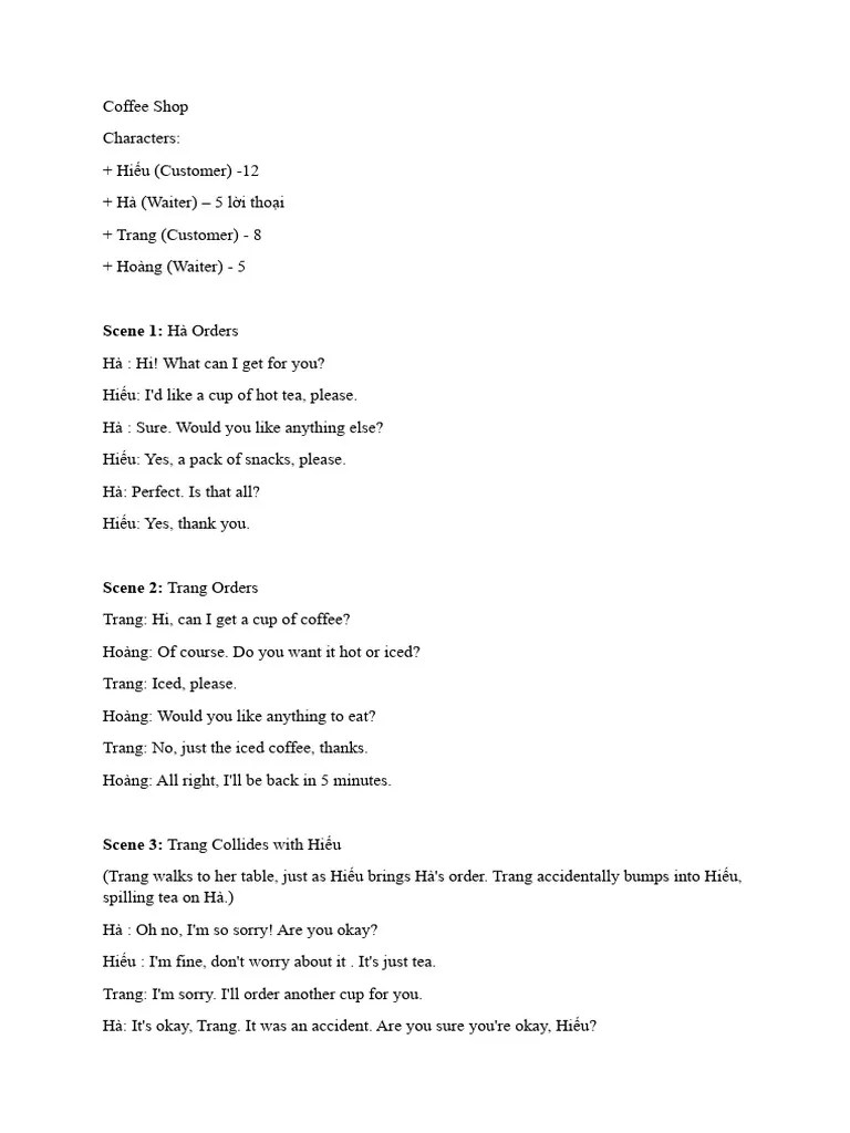 Coffee Shop Conversations | PDF