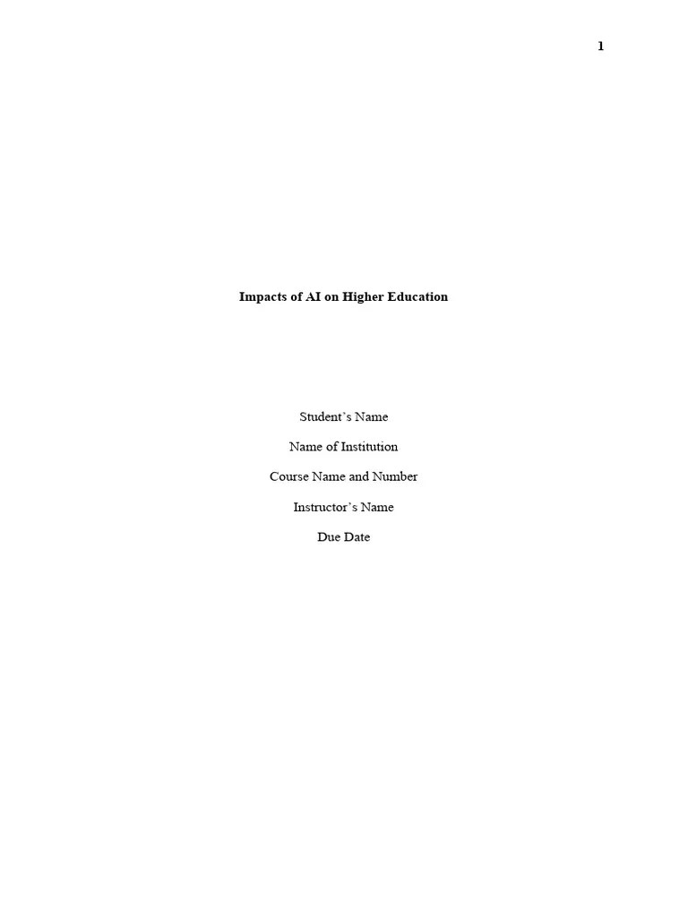 Ai S Role In Higher Education Pdf Artificial Intelligence