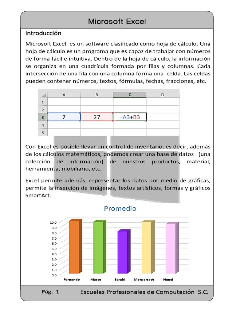 Manual Excel | PDF | Microsoft Excel | Archivo De Computadora