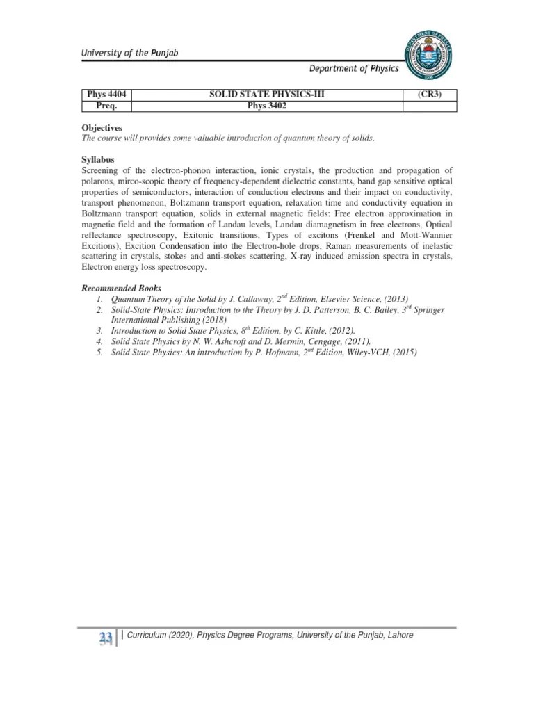 C - Phys-4404 Course Outline | PDF