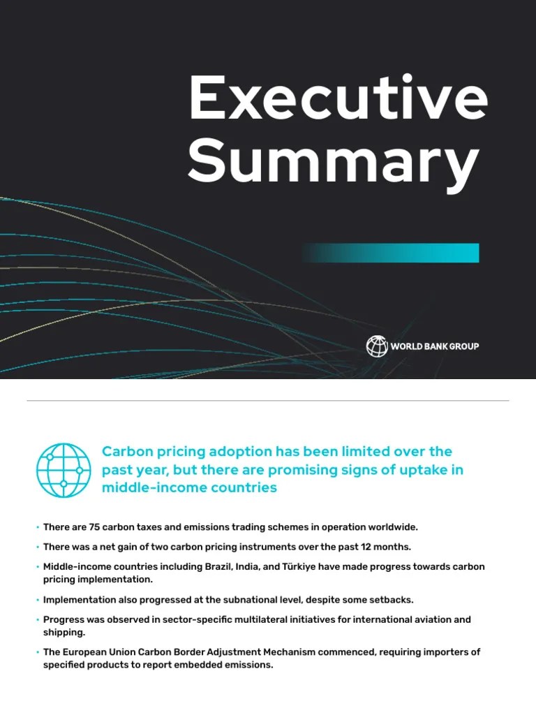 State And Trends Of Carbon Pricing 2024-Executive Summary | Download ...