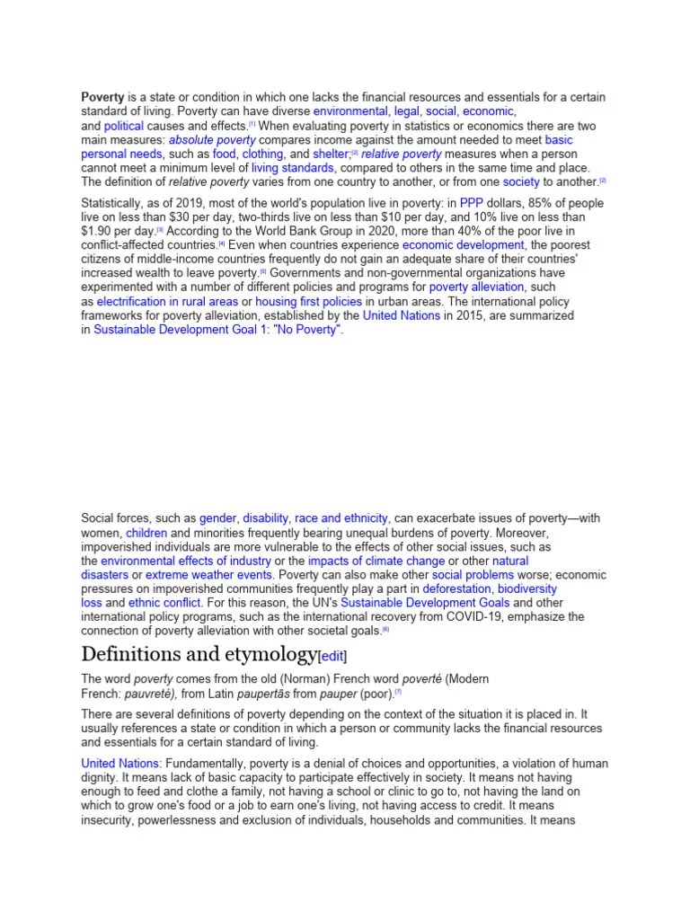 Poverty | PDF | Poverty | Poverty & Homelessness