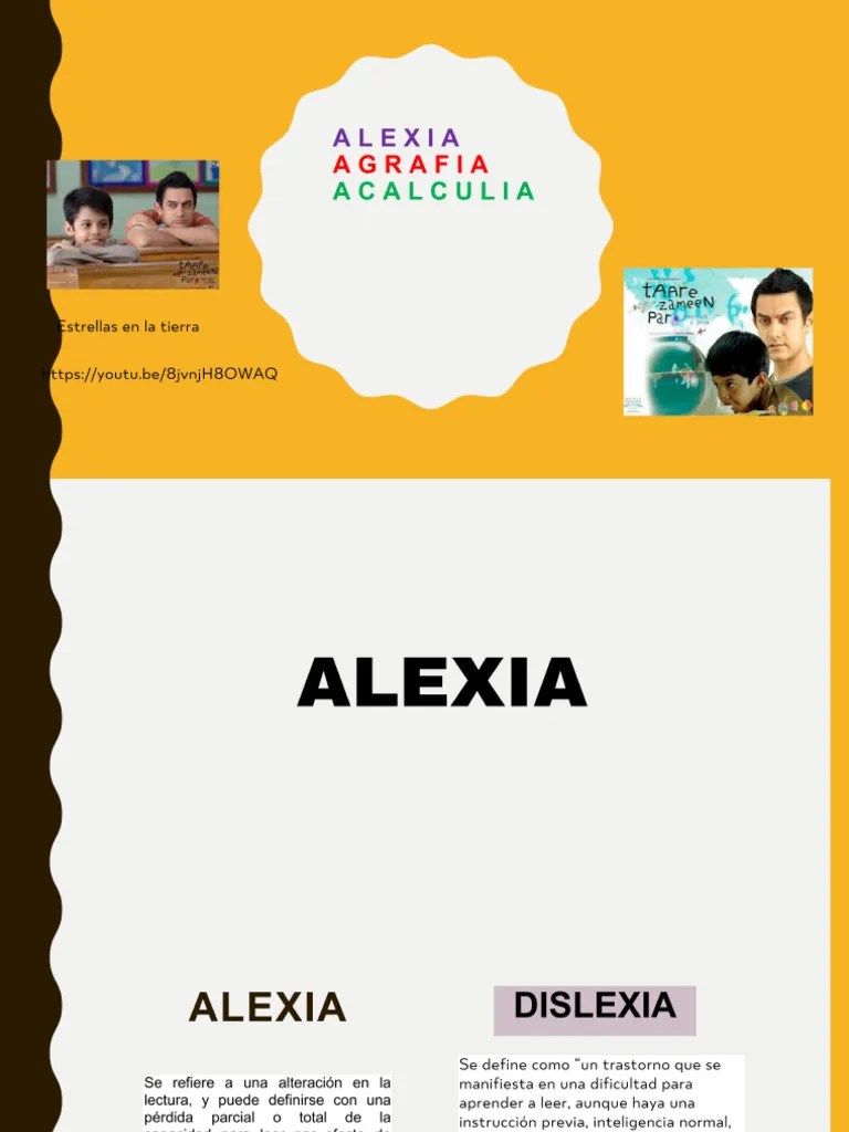 ALEXIA,AGRAFIA,ACALCULIA.pptx_20240524_120406_0000 (1) | PDF