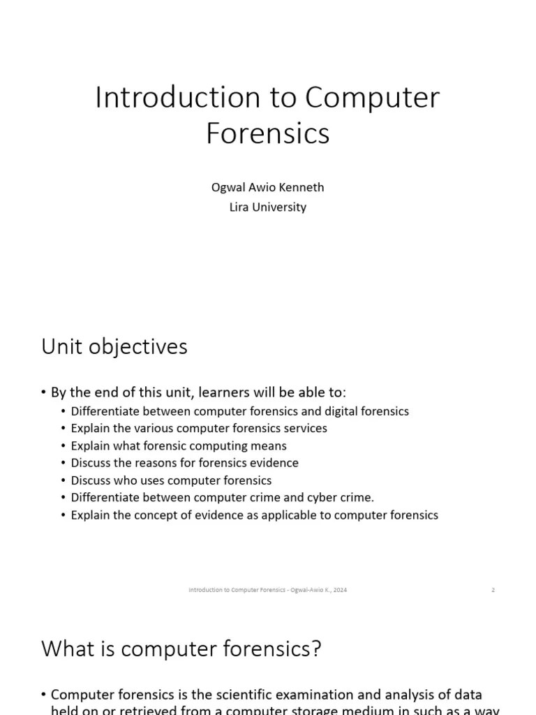 1. Introduction To Computer Forensics (1) | PDF | Digital Forensics ...