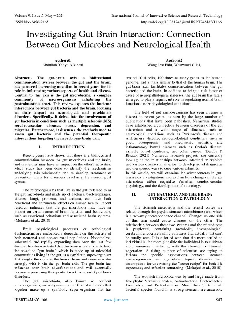 Investigating Gut-Brain Interaction: Connection Between Gut Microbes ...