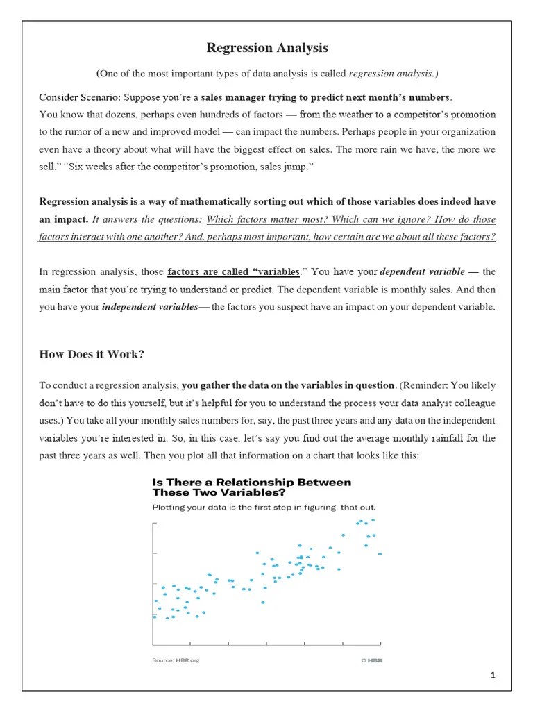 Module 2- Intro To Regression Analysis (1) | Download Free PDF | Linear ...