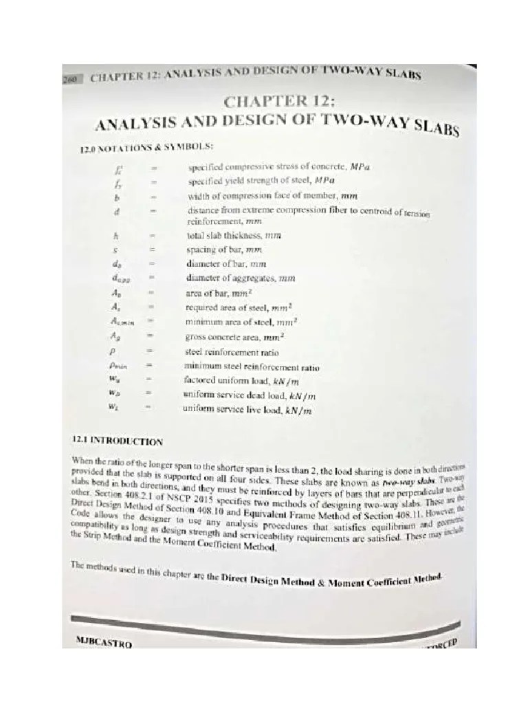 Chapter 12. Two Way Slab - Reinf Conc | PDF