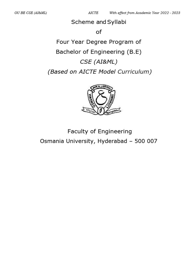 04 BE (CSE-AI&ML) 3rd YR Syllabus 15june 2022 | Download Free PDF ...