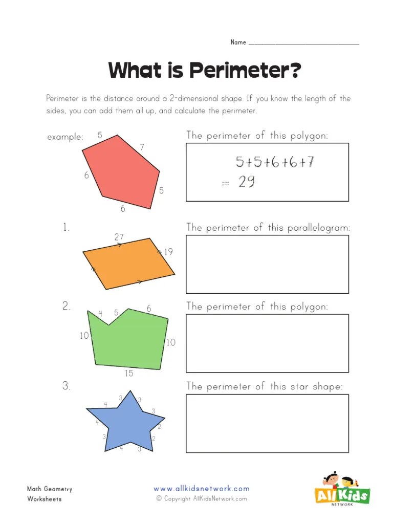 Perimeter Worksheet2 | PDF | Geometric Shapes | Length