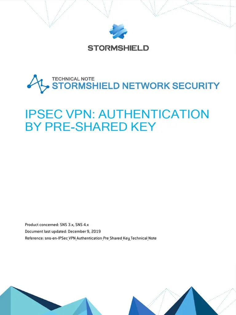 Sns-en-IPSec_VPN_Authentication_Pre_Shared_Key_Technical_Note | PDF ...