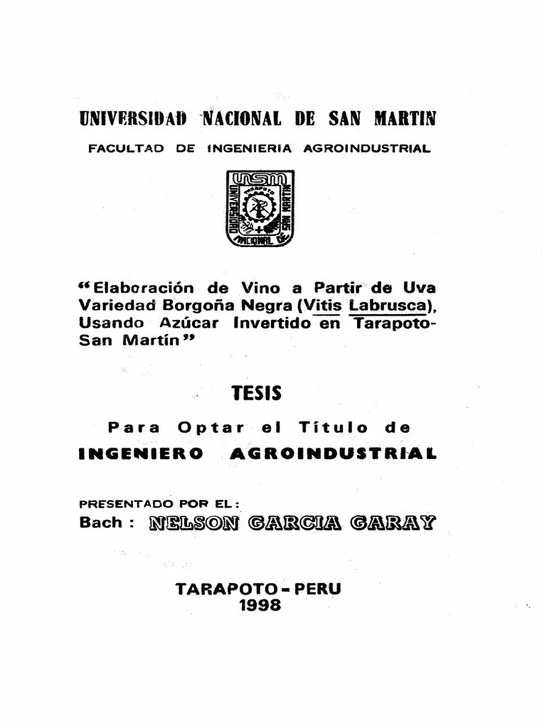 Elaboracion De Vino A Partir De Uva Var | PDF | Vino | Uva