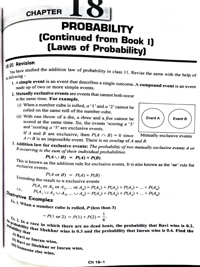 CH 18 Probability | PDF | Probability | Probability Theory