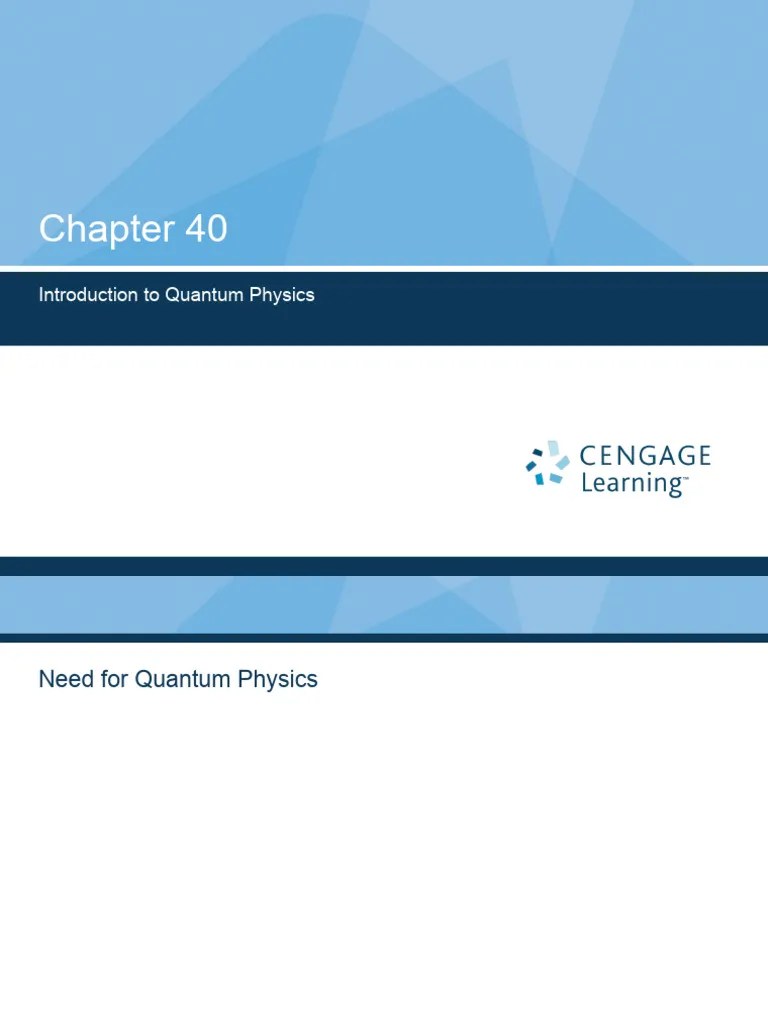 Introduction To Qauntum Physics Chapter 40 | PDF | Photoelectric Effect ...