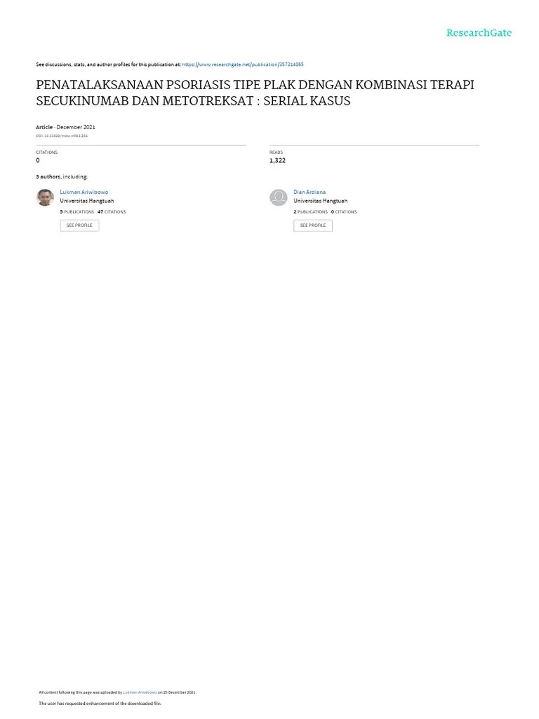 PENATALAKSANAAN_PSORIASIS_TIPE_PLAK_DENGAN_KOMBINA | PDF