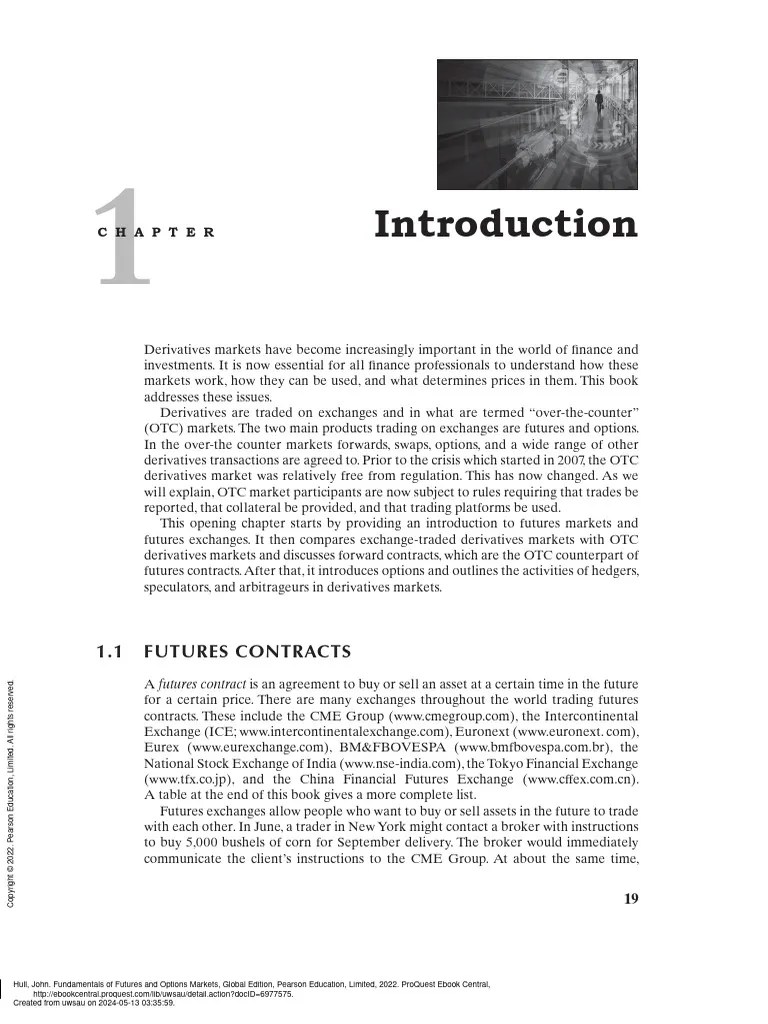 Fundamentals Of Futures And Options Markets Global... - (Chapter 1 ...