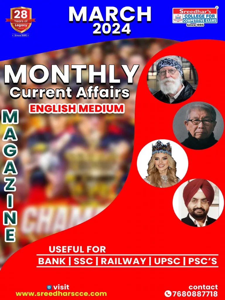 Current Affairs Monthly Issues - March-2024 | PDF