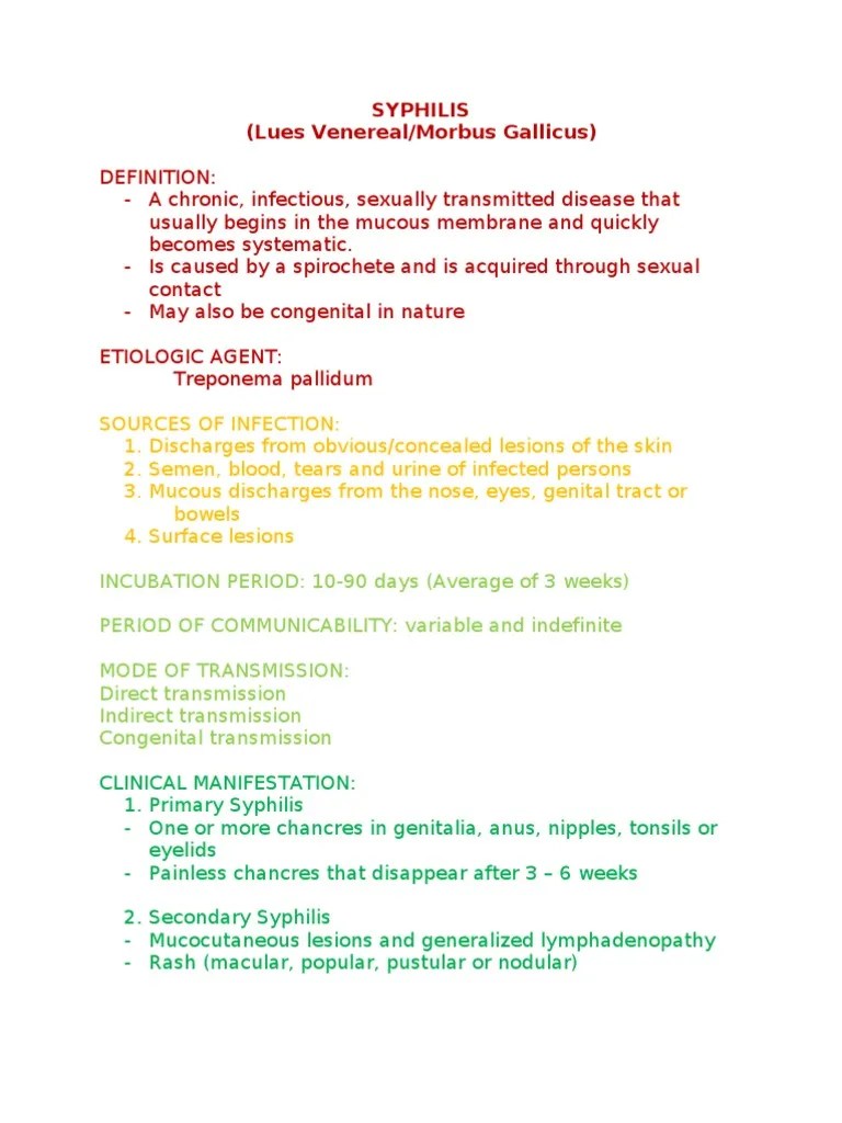 A Comprehensive Overview Of Syphilis: Etiology, Clinical Manifestations, Diagnosis, Treatment ...