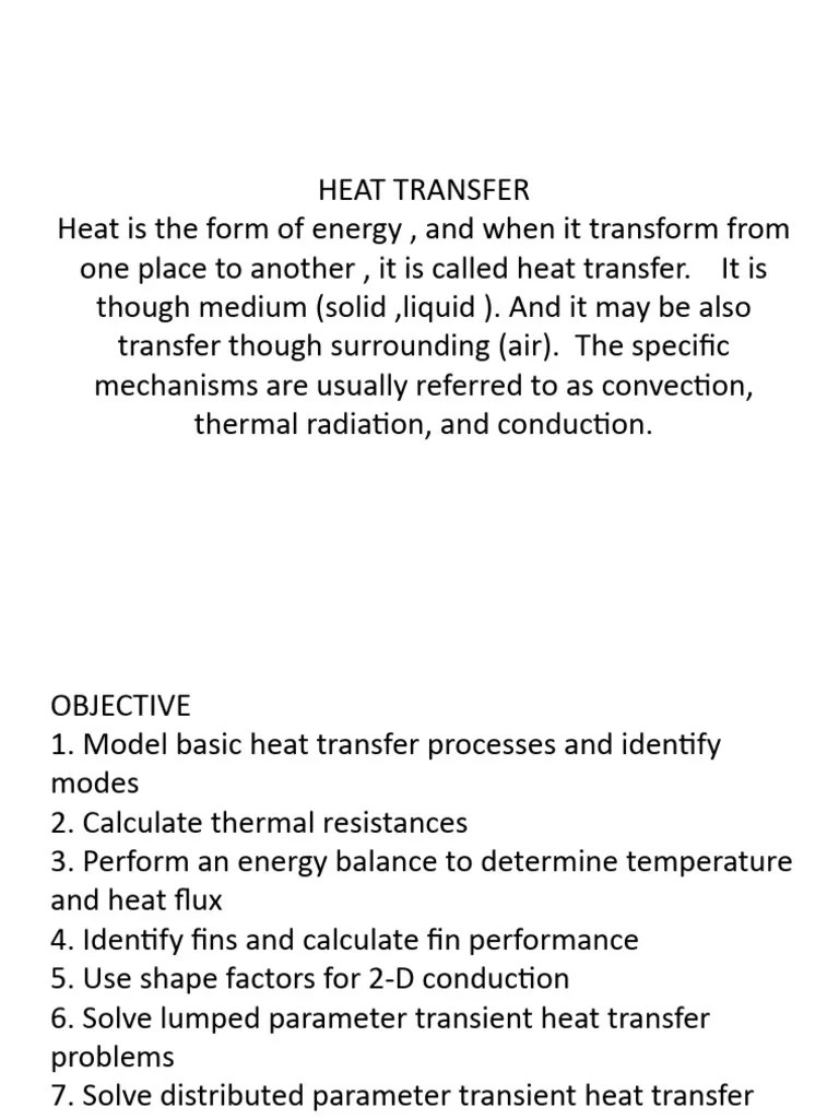 Heat Transfer | PDF | Heat Transfer | Thermal Conduction
