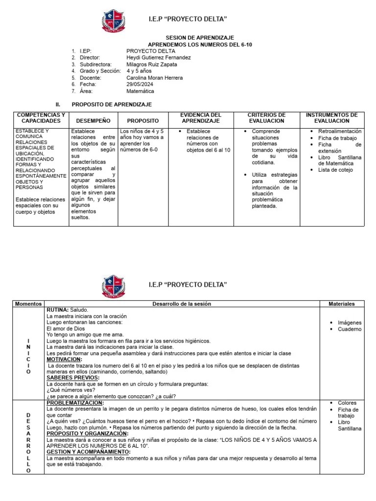 Sesion De Aprendizaje Matematica 22 | PDF | Evaluación | Aprendizaje
