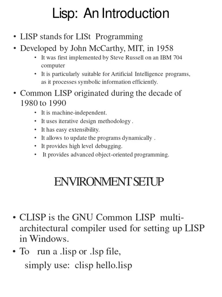 22.lisp Programming | PDF | Computer Program | Programming